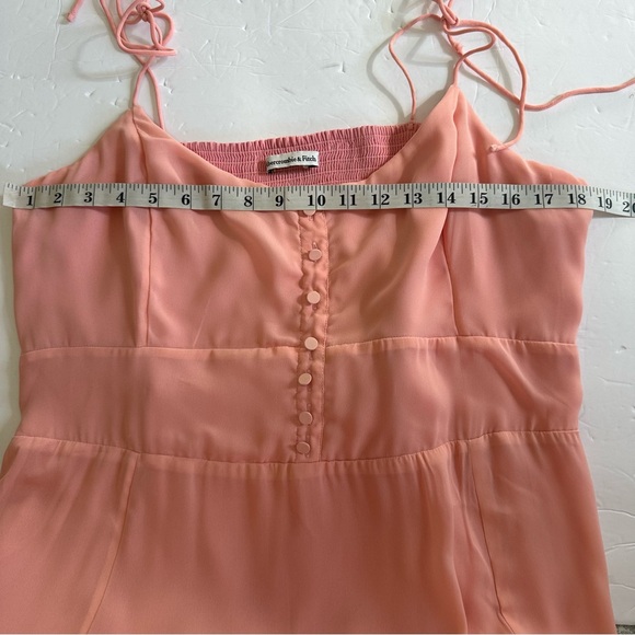 Abercrombie & Fitch Women’s Elegant Pink Spaghetti Tie Maxi Dress- Size XL - Picture 10 of 11